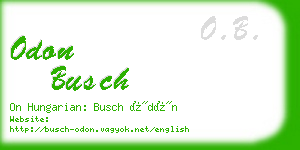 odon busch business card